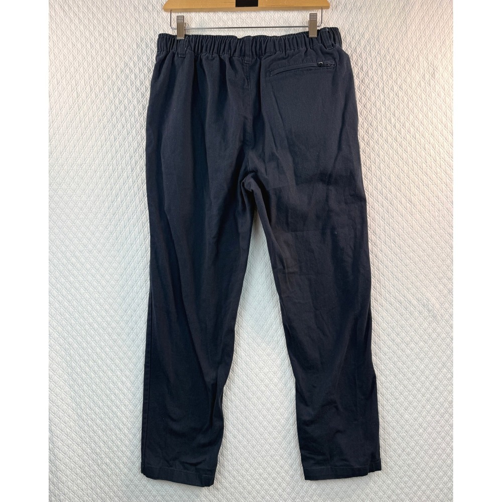 Eddie Bauer Mens M Navy Blue Elastic Waist Drawstring Lounge Pull On Pants - Picture 2 of 7